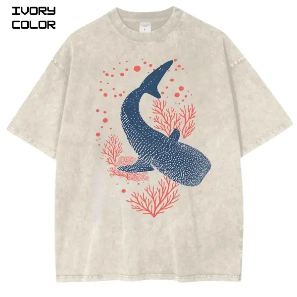 Whale Shark Graphic T-Shirt, Fisherman Oceancore Style, Ocean Tee, Sea Animal shirt, Unisex Streetwear Tee, cotton crewneck shirt, Trending, Viral, Gift For Him and Her