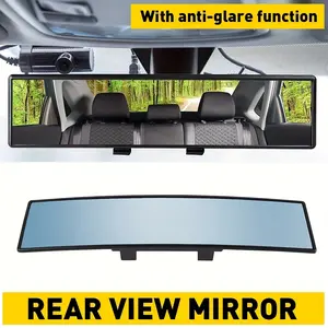 [Wide-Angle Automotive Mirror] Wide-Angle & Anti-Glare 11.8-inch Automotive Rearview Mirror | Clip-On Design, HD Field of View for Increased Driving Safety & Visibility - Easy to Install Auxiliary Mirror