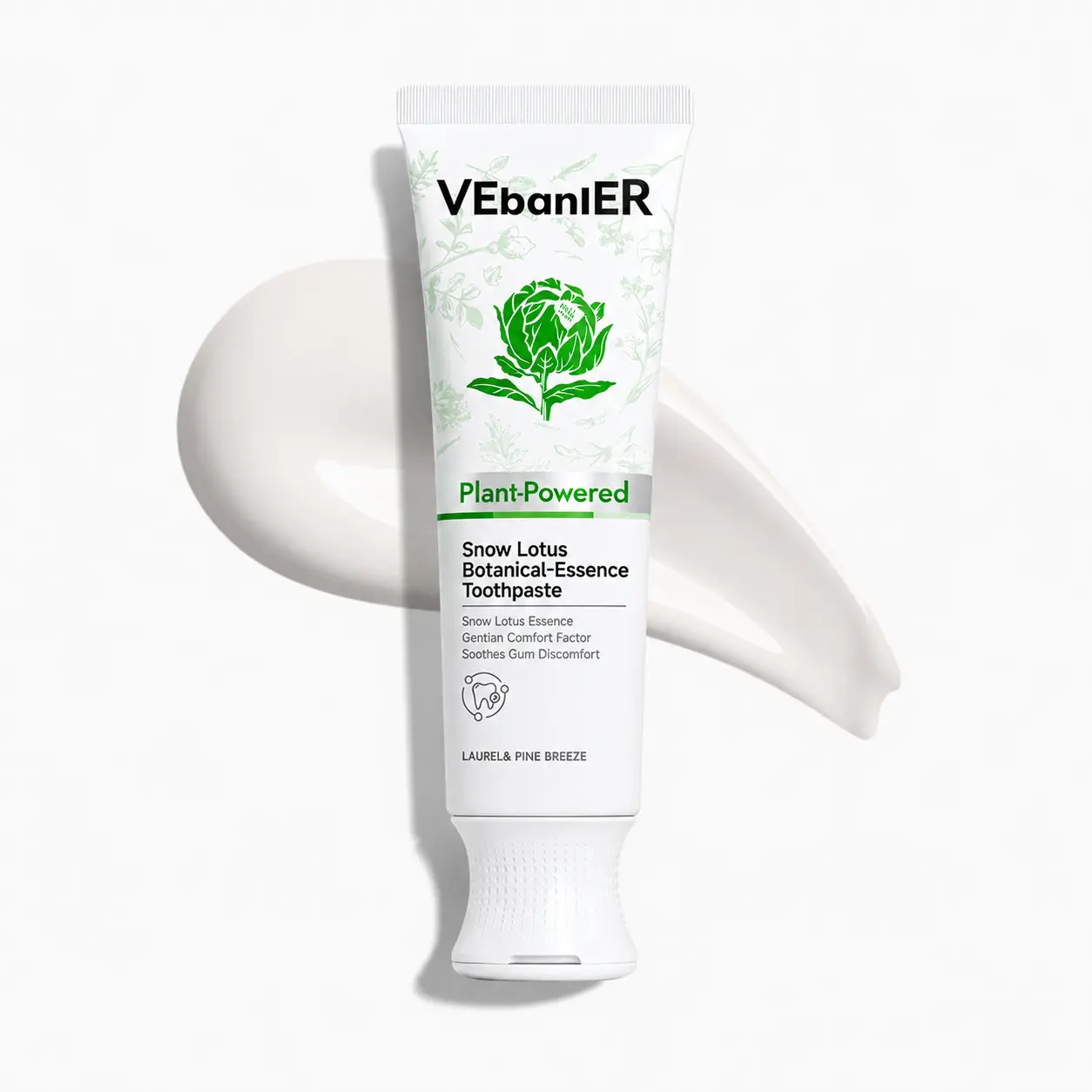 VEbanlER Snow Lotus Botanical Essence Toothpaste,Anti-Sensitivity Plant-Based Toothpaste - Gentle Cleaning for Bleeding Gums