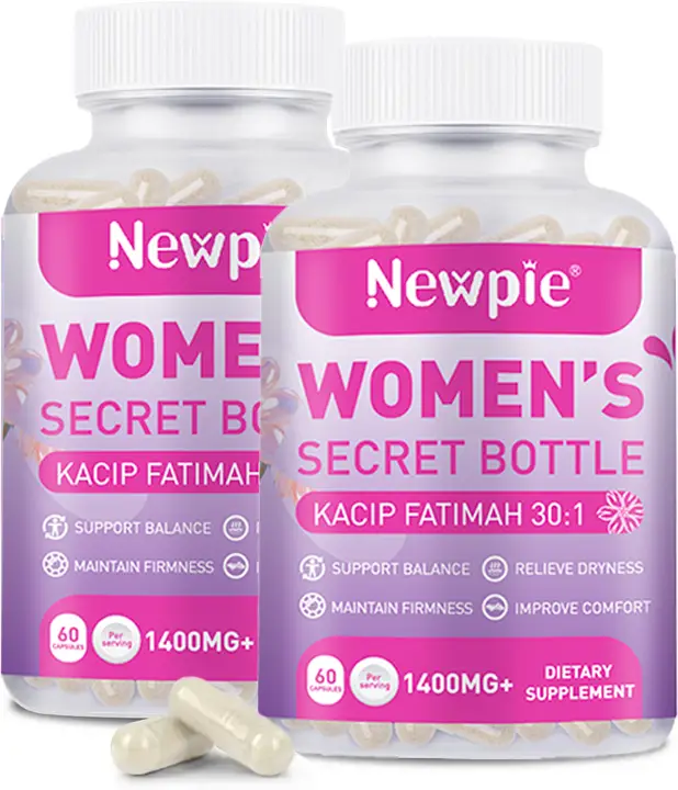 Women’s Wellness, Vaginal&Hydrating, Firming - Kacip Fatimah 1,000mg & Manjakni 200mg for Female Intimate Health,Slippery Elm for Women - Vegan,60 Cap