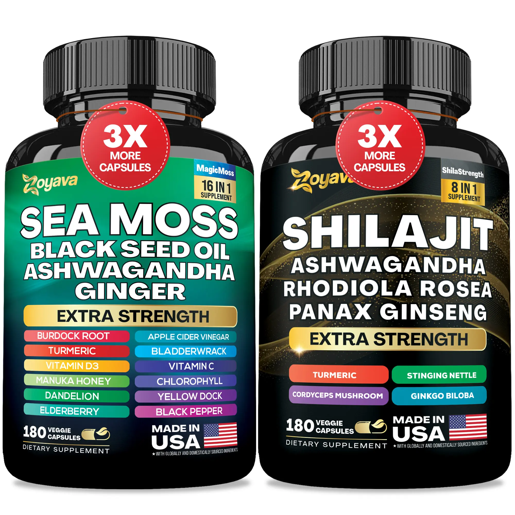 180 Capsules Each (3 Months Supply)