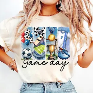 Soccer, Game Day Soccer Coquette, Soccer Bow, Soccer Mama, Soccer Mom, Brushstroke Soccer Tshirt