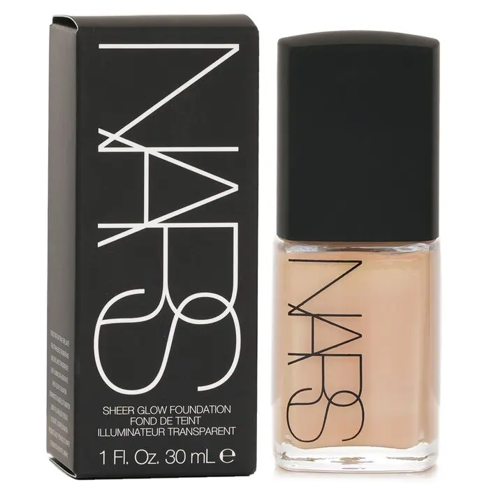 Nars Sheer Glow Cosmetic Foundation - Punjab (Medium 1), Brightening, Buildable Coverage, Daily Makeup Essential, Smoother