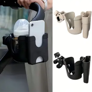 Baby Stroller Cup Holder, Child Pushchair Water Bottle Rack, Anti-Slip Baby Carriage Accessories, Phone Stand, 1 Piece Set