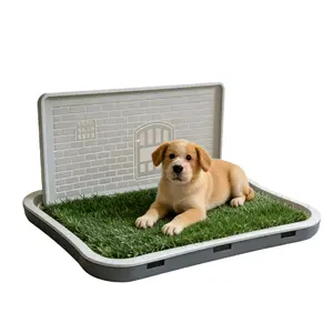 HalloStark Pee Pad Holder, Indoor Potty Tray for Puppy and Small Size Dog with Pee Wall, Non-Skid Feet #Summervibes #petlovers, Litter Tray, Indoor Use