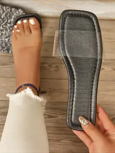 Transparent flat sandal women's summer outdoor wear jelly shoes beach slippers Footwear Casual Summer Sandals