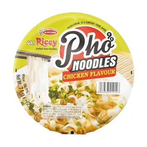 Acecook Oh! Ricey Pho Noodles Chicken Flavor - Authentic Vietnamese Rice Vermicelli Bowl (71g)