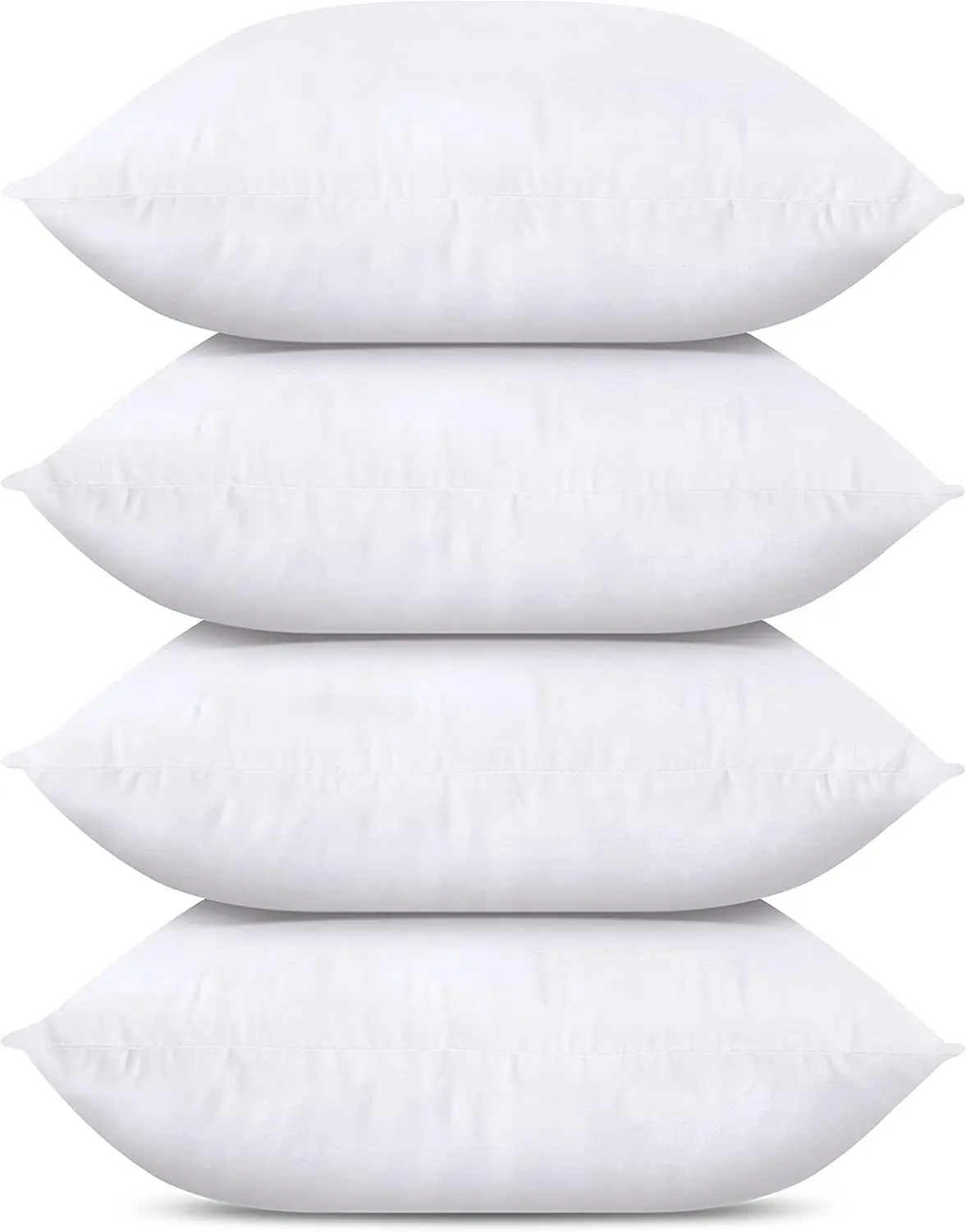 Set of 4 Bedding Throw Pillows for Sofa Bed and Couch 12 x 12 Inches Pillows