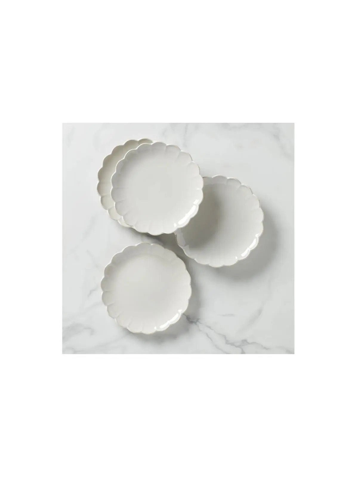 Lenox 893544 French Perle Scallop Accent Plate Set - 4 Piece