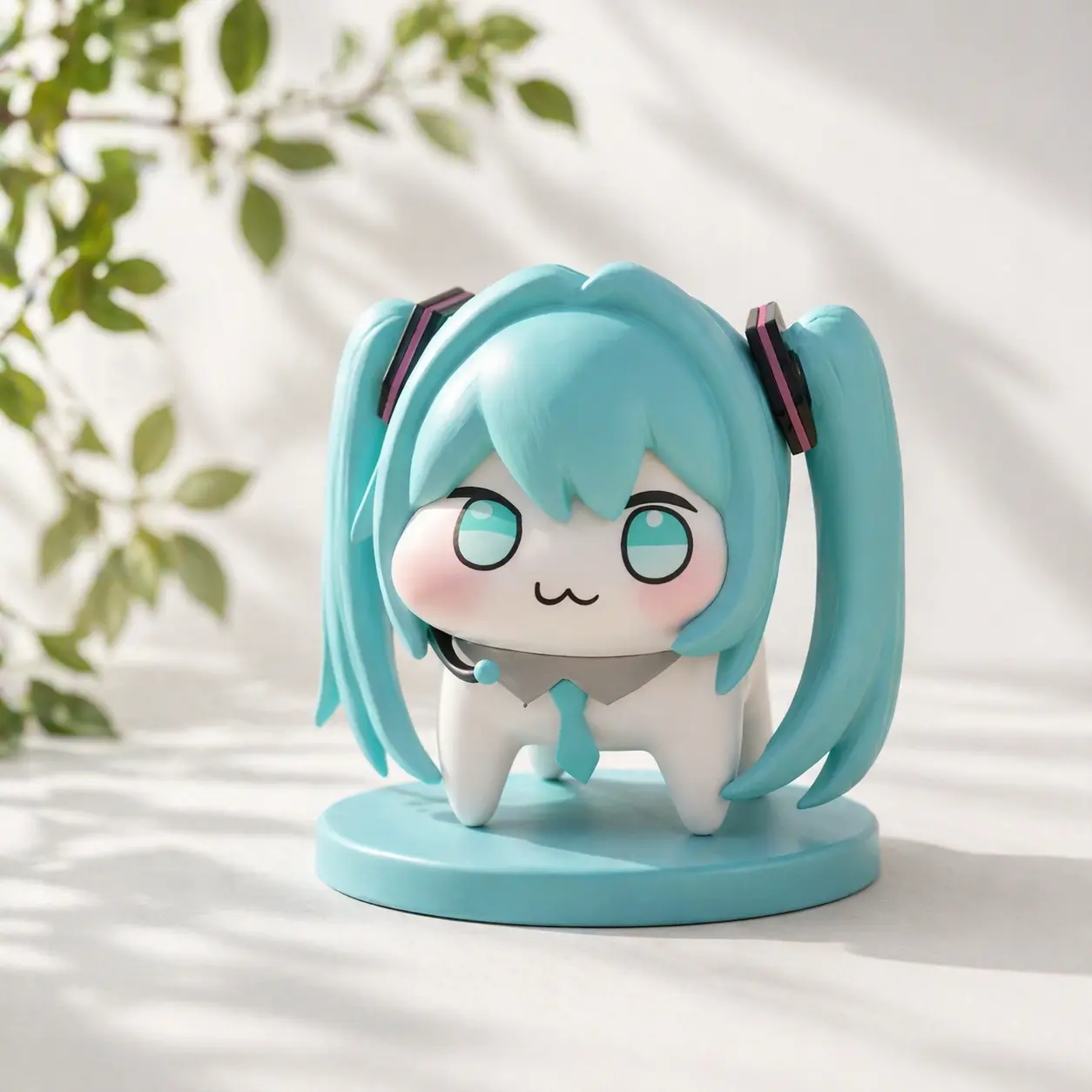 Hatsune Miku Chibi Anime Figure - Compact, Lightweight PVC, Kawaii Home Decor Desk Statue, Collectible Gift for Anime Fans, Anime Figures