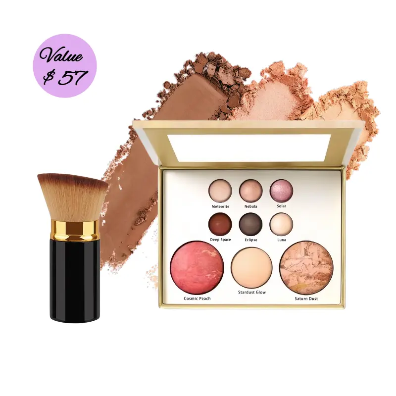 All-in-1 Makeup Palette - Eyeshadow, Blush & Bronzer Full Face Kit, Women's Neutral Pigmented Cosmetic Gift Set (Beauty & Personal Care Eyeshadow Palette)
