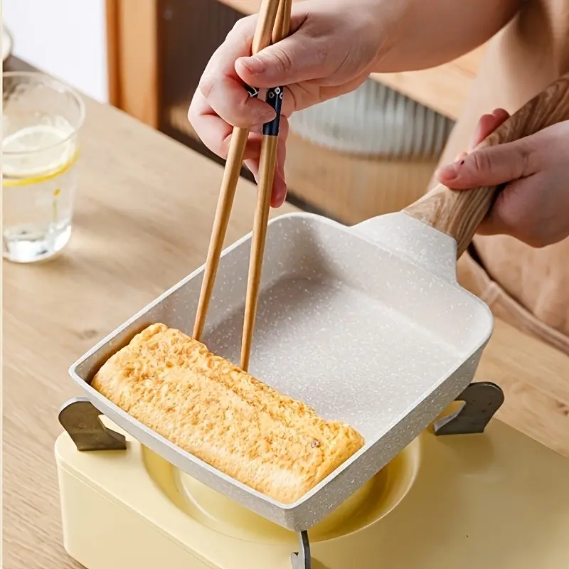 Japanese Style Non-Stick Tamagoyaki Pan, Versatile Stoneware Frying Pan for Steak and Eggs, Perfect for Breakfast Cooking, Nonstick Frying Pan