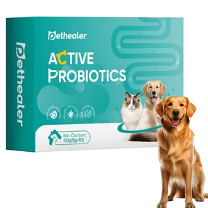 Dog Probiotics for Gut Health & Skin Support - Cat Probiotics Powder with Enzymes, Supports Digestive Comfort & Immune System, 10 Easy-Use Sachets