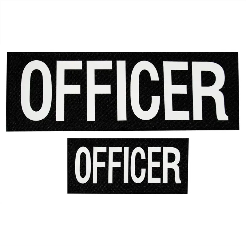 ROTHCO Officer Patches, 2-Piece Printed Text Set - High-Quality Polyester, Hook Backing, 4"x10.75" & 2.5"x5.75" - for Police Uniform Shirts, Caps, Tactical Packs Loop Field Mounting, Two Piece Set, High-Quality Materials
