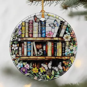 Christmas Ornaments: Christmas Tree Decorations, Holiday Decor, Stocking Stuffers,  Ideas, Bookish  Art, Book Lover Gifts & Book Reader Gifts