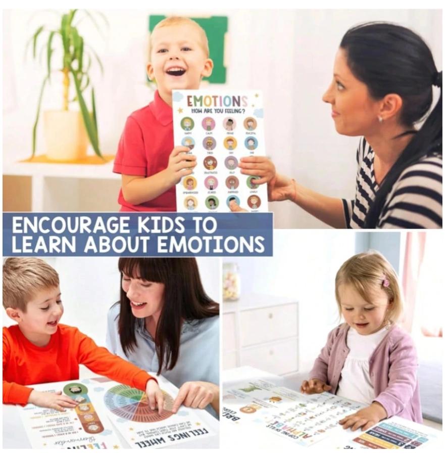 The Viral Calming Corner Posters That Every Teacher and Parent Is Using – 12 Pack 10x14 Laminated Feelings Chart and Breathing Exercises Wall Art, Waterproof Dry Erase SEL Tools for Classroom and Home, Instantly Create a Peaceful Space
