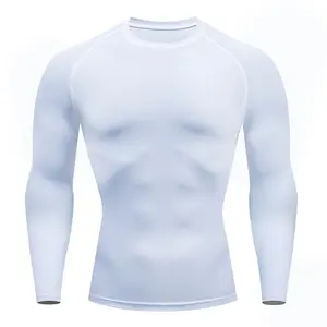Men's Compression Long Sleeve Workout Shirt - Quick Dry Athletic Base Layer Sporty Sports Top for Gym, Sporty Sports Tops