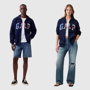 GAP Unisex Relaxed Gap Logo Zip Hoodie