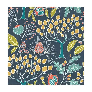 Groovy Garden Navy Peel & Stick Wallpaper