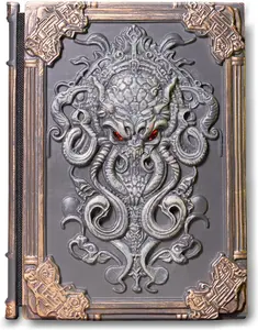 Cthulhu Mythos Embossed Journal for men, Vintage Gothic travel Notebook, Grimoire, Thick Paper for Writing & Sketching, Unique Dark Academia Gift