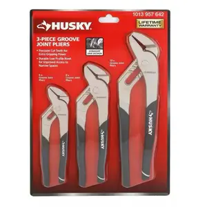Husky 3-Piece Groove Joint Pliers Set