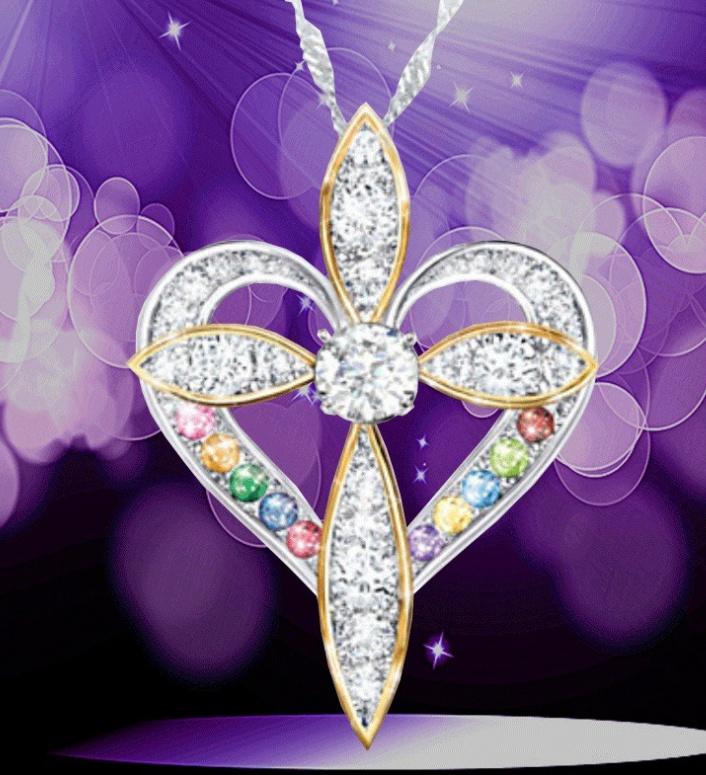 Fashion Love Heart Shaped Cross Pendant