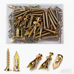 Drywall Self-Tapping Screw Anchor Set, Durable, Reliable Drywall Anchors for Secure Installation, Hanging Pictures, Ideal for Home Improvement Projects and All Your DIY Needs
