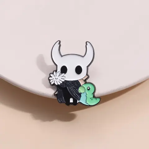Hollow Knight Jotun Badge, Flower Brooch Pin, Alloy Brooch Pin, Classic Video Game Character Design, Adventure Themed Accessory, Backpack Decoration Gift for Indie Gamers, Fashion Accessory