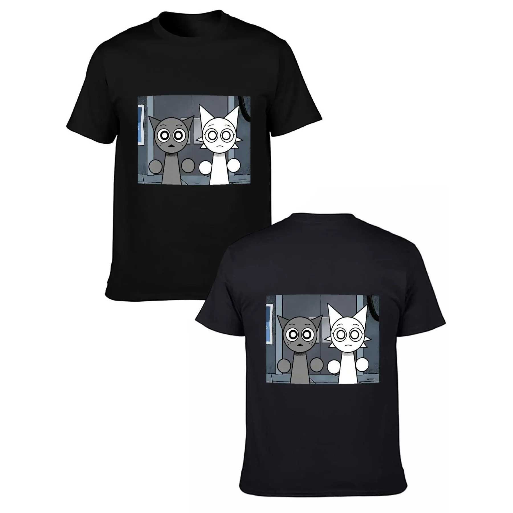 Sprunki Men's Short,Sleeve T-Shirt for Summer,Comfortable,Breathable,Versatile,Stylish,Relaxed Fit