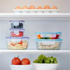 Total Solution Glass Storage Set - 10 Piece Set with Total Solution Glassware and Storage Bins Boxes Container