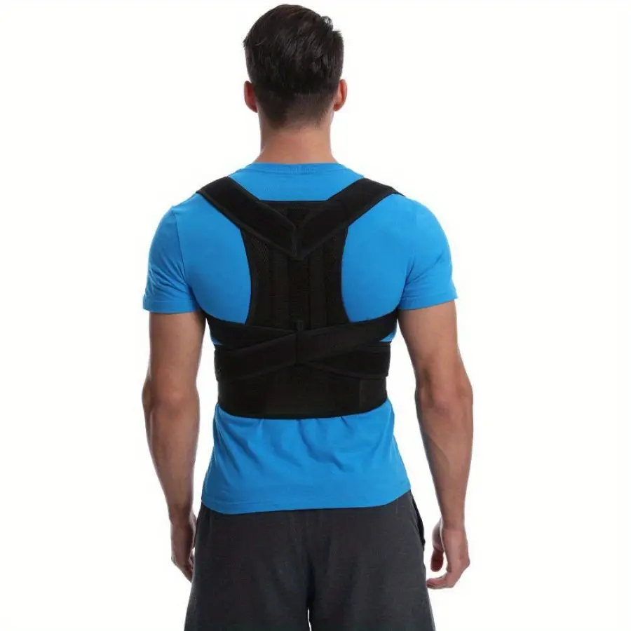 Adjustable Breathable Posture Support Strap for Men & Women, Lightweight Full Back Shoulder Brace with Mesh Fabric, Comfortable All Day Wear for Office, Home & Daily Fitness Activities summervibes