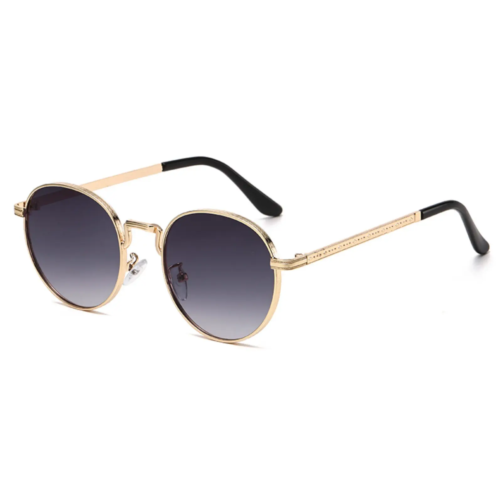 Unisex Round Metal Frame Casual Sunglasses - Tinted Lenses, Mirrored Resin Lenses, UV Protection, European-American Style Women's Sports & Outdoor Eyewear, Tinted Lenses Sunglasses