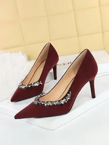 Women's Elegant Rhinestone Decorated High Heel Shoes, Fashionable Pointed Toe Slingback Shoes for Party, Daily Clothing Decor for Women & Girls, Classy, Sparkly Party Shoes, Slingback Pumps