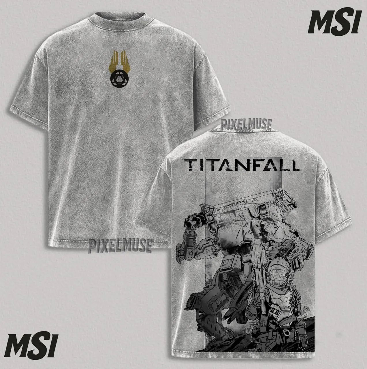 Scorch "Blue Inferno" Edition: Titanfall 2 Scorch Graphic Tee, Blue Flame Thermal Titan Acid Wash Shirt, Vintage Mecha Pilot Streetwear Top.