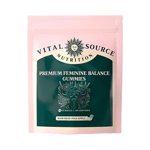 Vital Source Nutrition Vaginal Probiotic Gummies for Women- pH Balance and Immune Defense, Support Healthy Odorand Vaginal Flora - Vegan, Gluten-Free - Hawaiian Pineapple- 60 Gummies - 30 Servings