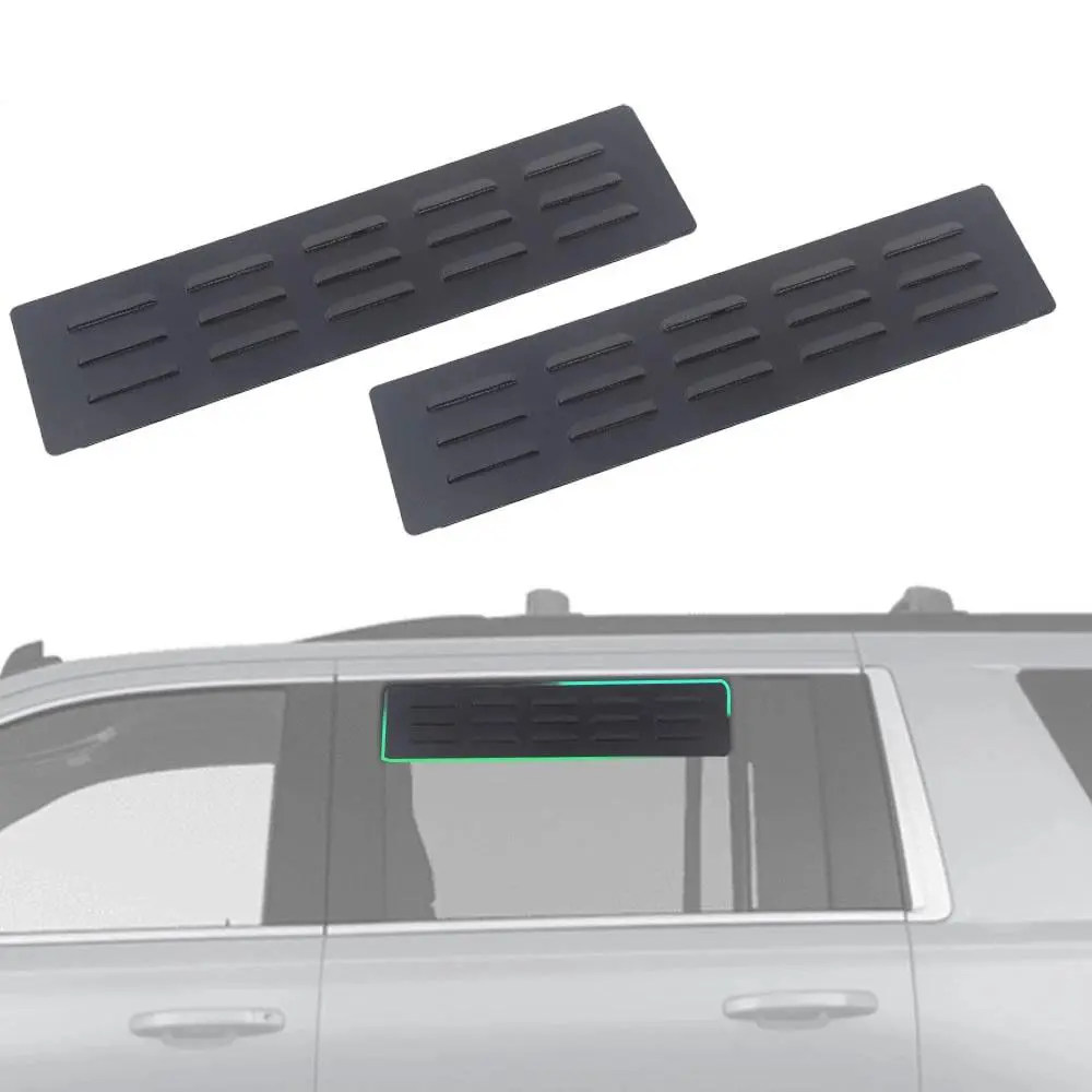 Aluminum Alloy Rear Window Louvered Vents Panel Set, Car Accessory for Chevy Suburban/Tahoe, GMC Yukon 2015-2019