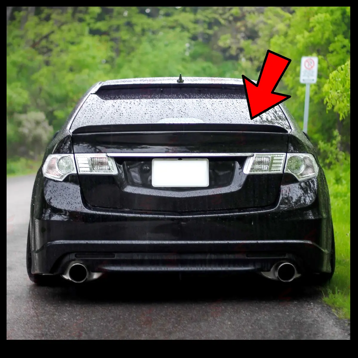 Polyurethane Duckbill Trunk Spoiler for Acura TSX 2009-2014, Pre-Taped, Larger Curve Design, Enhances Vehicle Look (284G)