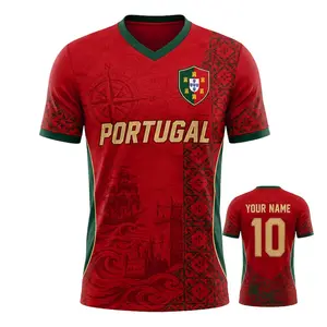 Portugal Soccer 2026 "Custom Name" Vintage Jersey, Portugal National Team Retro Soccer Fan Jersey, Personalized Name Number Football Jersey, WC 2026 Portugal Supporter Jersey, Portuguese Football Graphic Shirt, Unisex Soccer Apparel, WC 2026 Jersey