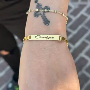 Personalized Custom Engraved Name Bracelet Stainless Steel Adjustable Fit Unique Accessory for Special Occasions Birthday Cherished Addition