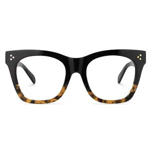 High Quality Classic Acetate Rectangle Tortoise Aidan Eyeglasses Thick Unisex Frames