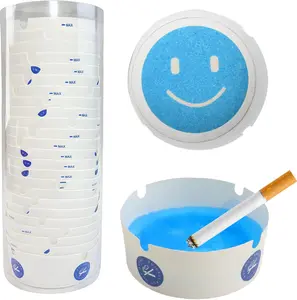 25PCS Portable Disposable Ashtrays,Car Ashtray Sand Base with Water-Foaming for Quick Extinguishing,Universal Smokeless Ashtray for Car,Outdoor Camping