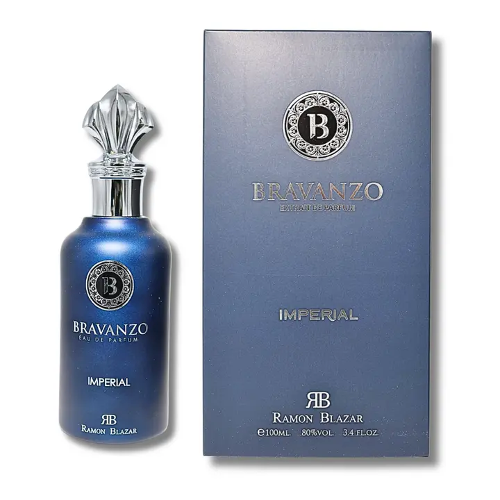 Dumont Bravanzo Imperial Eau De Parfum, 3.4 oz, Unisex Woody and Spicy Fragrance with Citrus, Amber, and Musk Notes, Adults, Confidence-Building Men's Fragrance, Citrus Men's Fragrance