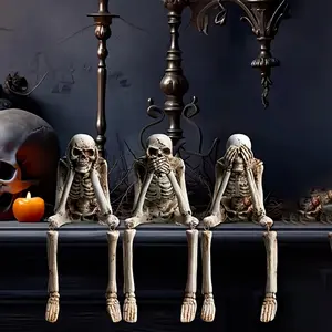 Creative Skeleton Decoration, Unique Skull Ornament for Halloween & Party, Home Decor Ornaments, Perfect Gift for Friends & Family, Ideal for Home Décor