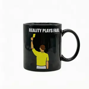 1pc 11oz 325ML Color Changing Mug, Funny Football Referee Card Color Changing Mug – Heat Reveal Ceramic Coffee Cup