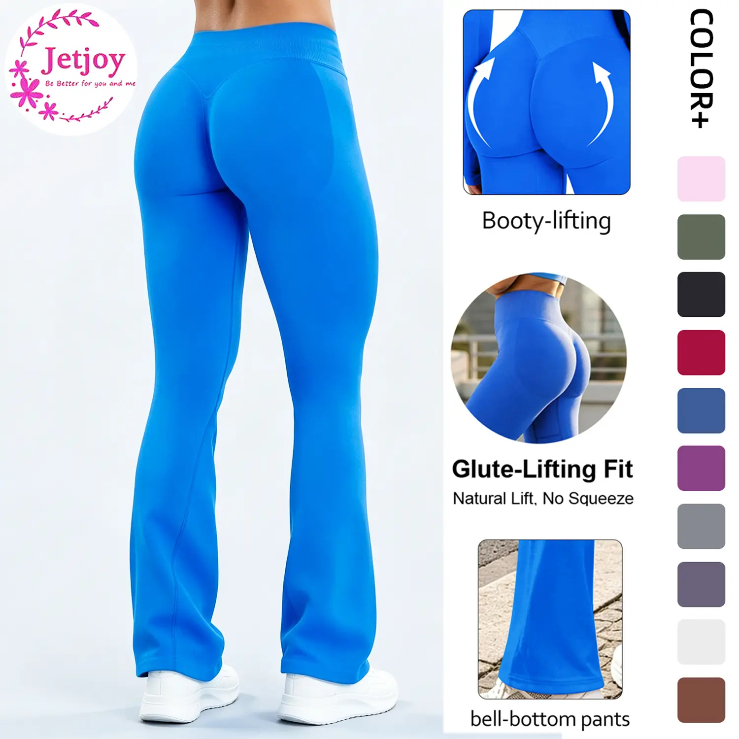 29'' Scrunch Butt Lifting Flare Leggings for Women, Seamless High Waist Tummy Control Workout Yoga Pants, Mini Flared Impact Leggings for Women Seamless Hidden Scrunch Butt Lift Workout Legging Flare Bootcut Yoga Pants