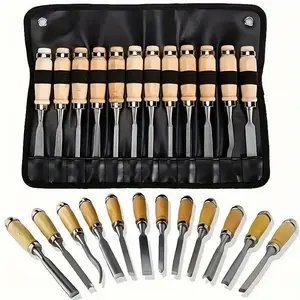 12PCS Carving Tools Set Professional Wood Chisel Kit for Beginners Hobbyists Professionals Sharp Woodworking tools