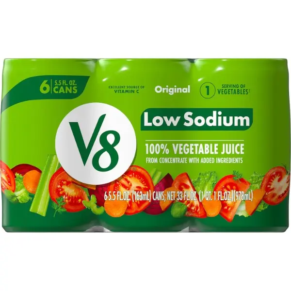 100% Plant-Based Nutritional Canned Cold Vegetable Juice Drinks, 5.5 fl oz Halal Certified On-the-Go Cans, Low Sodium Non-Carbonated Vitamin C-Infused Beverage with Beets, Carrots, Watercress, Parsley, Spinach (6-Pack Ready-to-Drink)
