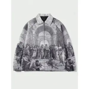 3D Advanced Printing European and American Hip-Hop Style Fashionable Outerwear Jacket Coat Top