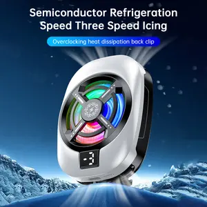 Mobile Phone Cooler with RGB Light & Digital Display, Heat Sink Fan Cooler Freezing Cooling Radiator