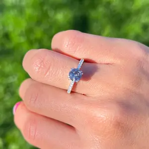 Round Alexandrite -June Birthstone Ring- Real Sterling Silver